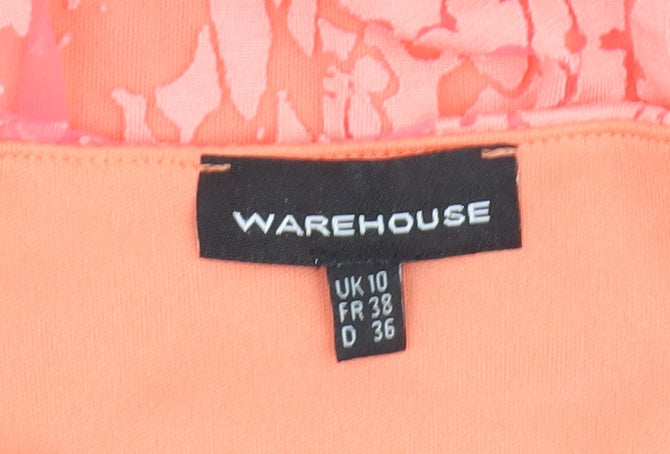 Warehouse Women's Pink Floral Dress UK 10