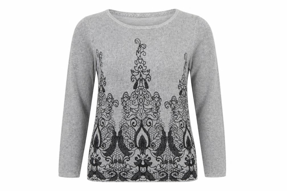 Front view of Monsoon Women's Grey jumper, size 10