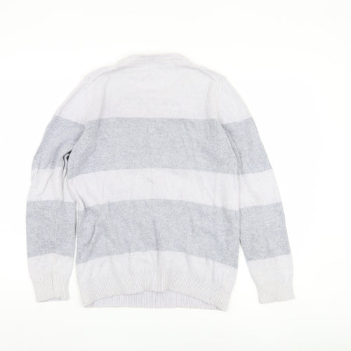 Crew Clothing Company Women's Grey Striped Pullover Jumper, Size 12