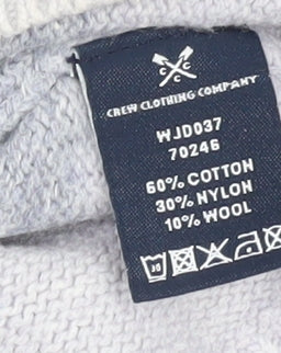 Crew Clothing Company Women's Grey Striped Pullover Jumper, Size 12