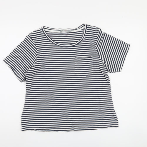 Peter Storm Women's Blue Stripe T-Shirt Size 16