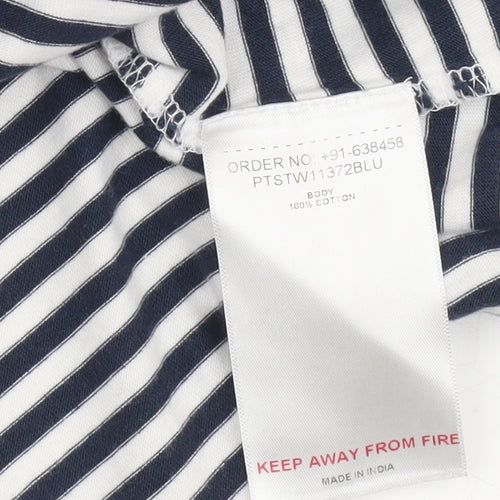 Peter Storm Women's Blue Stripe T-Shirt Size 16