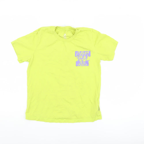 Converse Boys Green T-Shirt Size S Casual Crew Neck