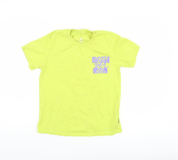 Converse Boys Green T-Shirt Size S Casual Crew Neck