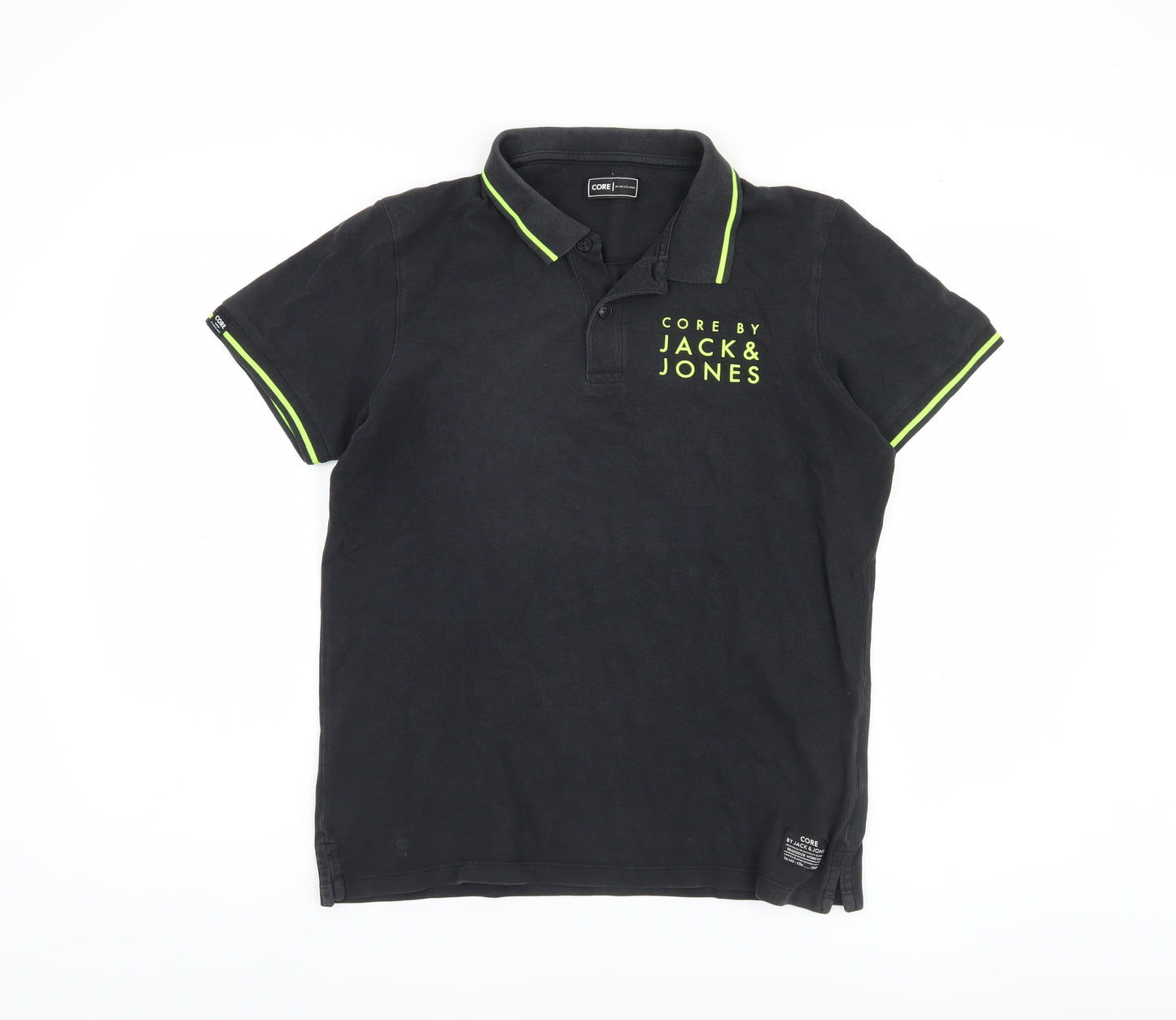 Core by Jack & Jones Men's Black Polo Shirt L