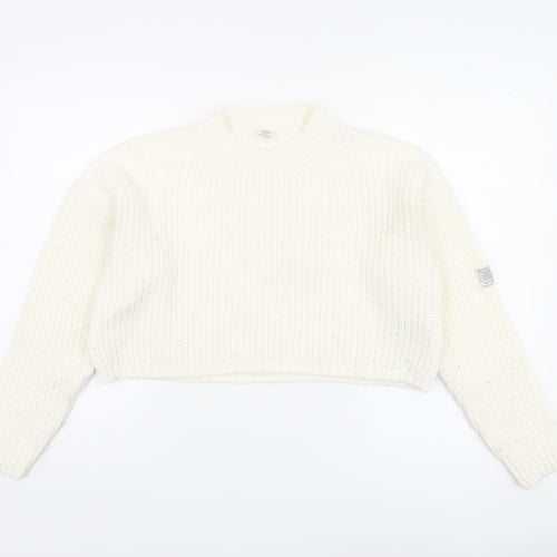 Urban Outfitters Women's XS White Chunky Knit Pullover Jumper