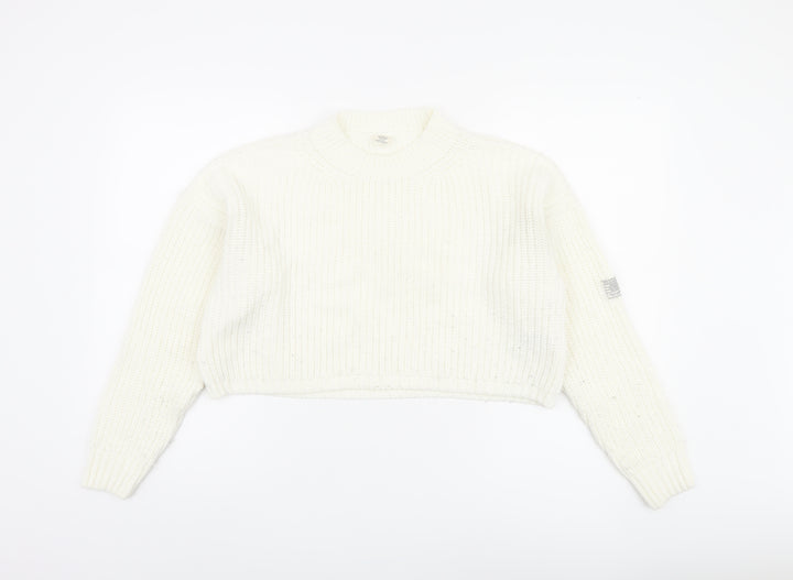 Urban Outfitters Women's XS White Chunky Knit Pullover Jumper