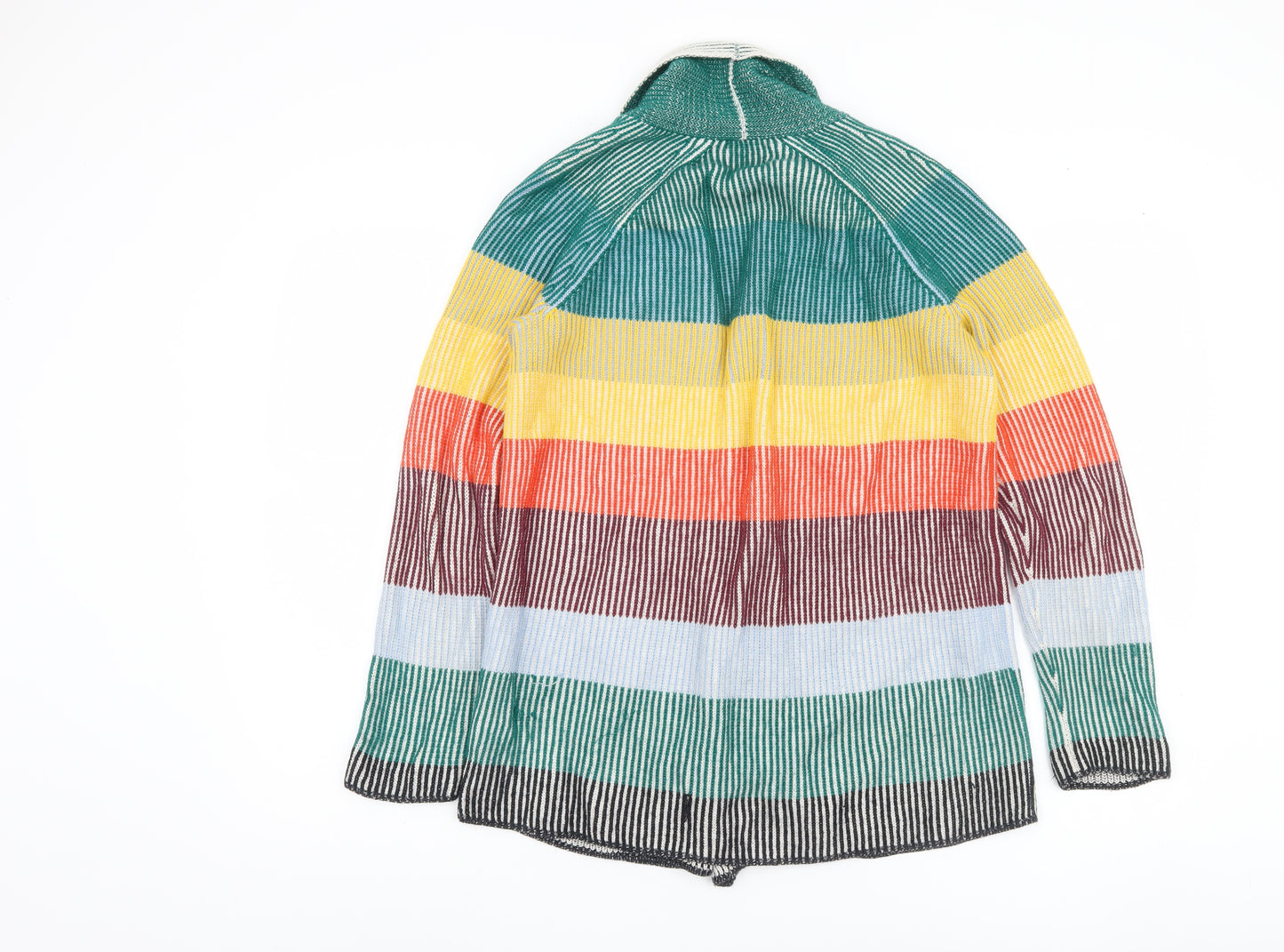 Lands' End Women's Multicoloured Open Front Cardigan S