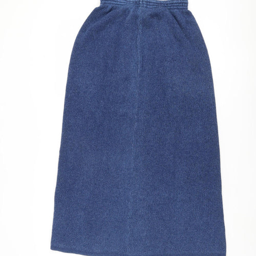 RON Indigo Blue Midi Knitted Skirt - Size S