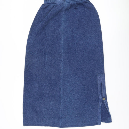 RON Indigo Blue Midi Knitted Skirt - Size S