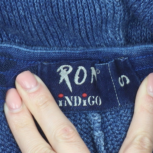 RON Indigo Blue Midi Knitted Skirt - Size S