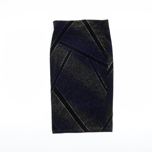 Jane Norman Women's Black Geometric Pencil Skirt, Size 8