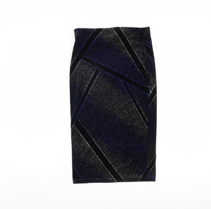 Jane Norman Women's Black Geometric Pencil Skirt, Size 8
