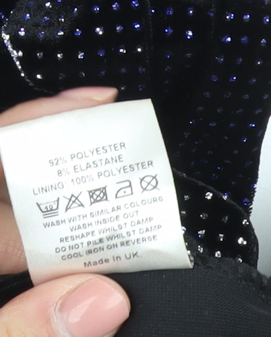 Jane Norman Women's Black Geometric Pencil Skirt, Size 8