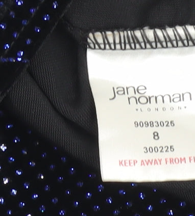 Jane Norman Women's Black Geometric Pencil Skirt, Size 8