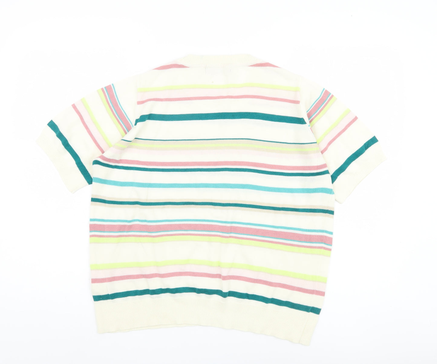Marks and Spencer Women's Multicoloured Striped Pullover Jumper Size 16