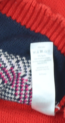 George Girls Red Minnie Mouse Jumper, 5-6 Years, Cotton Pullover