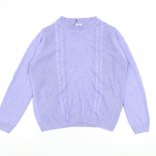 Honor Millburn Women's Purple Cable-Knit Jumper L
