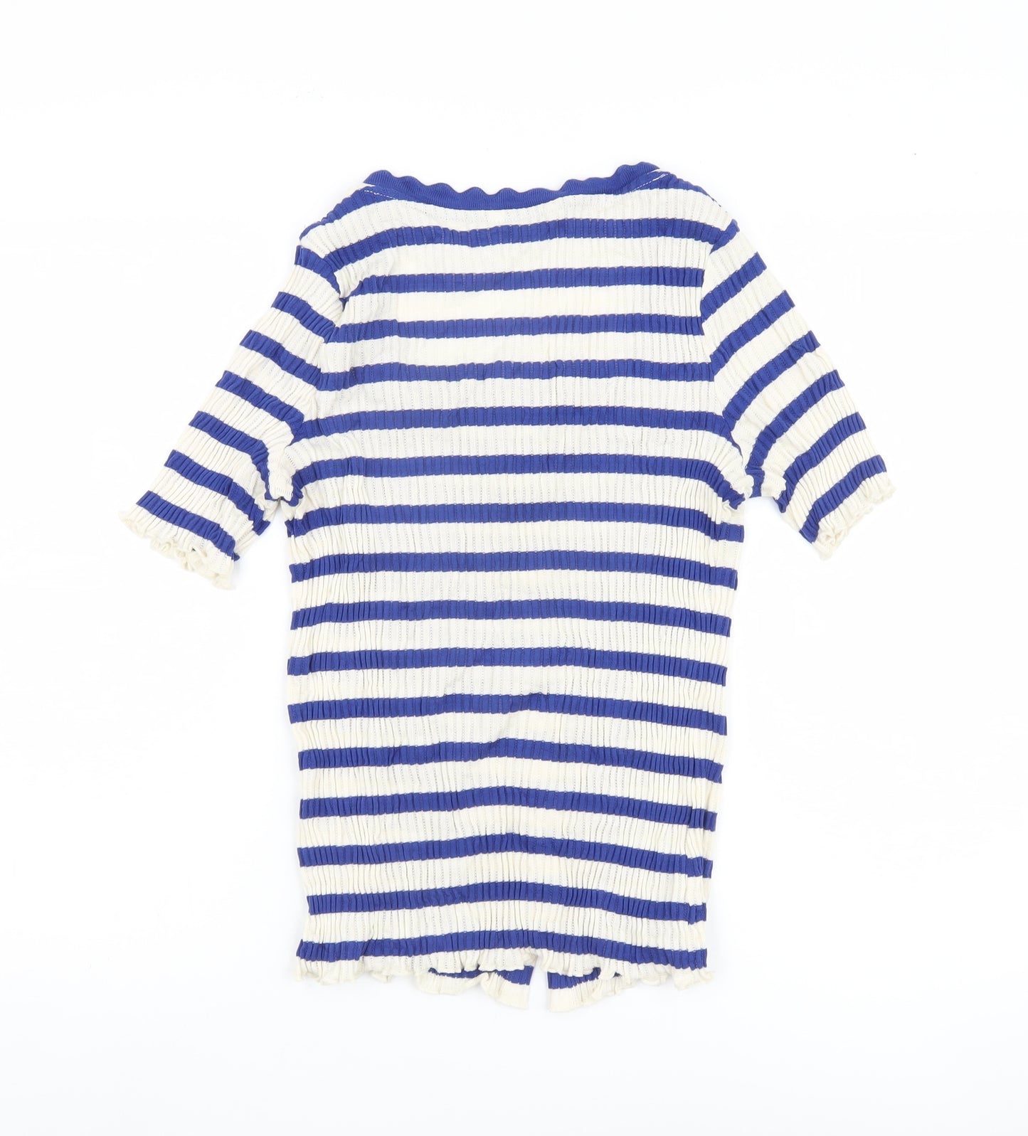 Next Women's Blue Striped T-shirt - Size 12