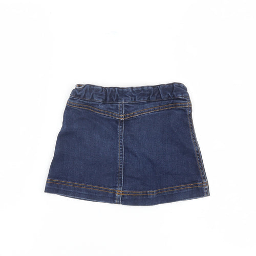 Joules Girls Blue Denim Mini Skirt - Size 4 Years