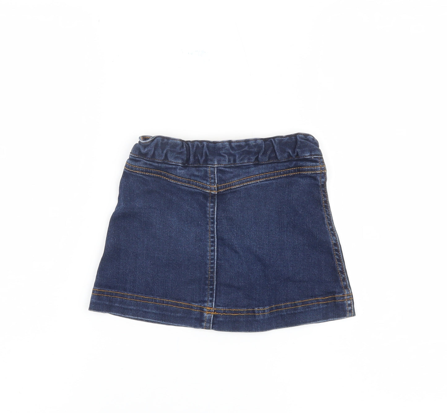 Joules Girls Blue Denim Mini Skirt - Size 4 Years