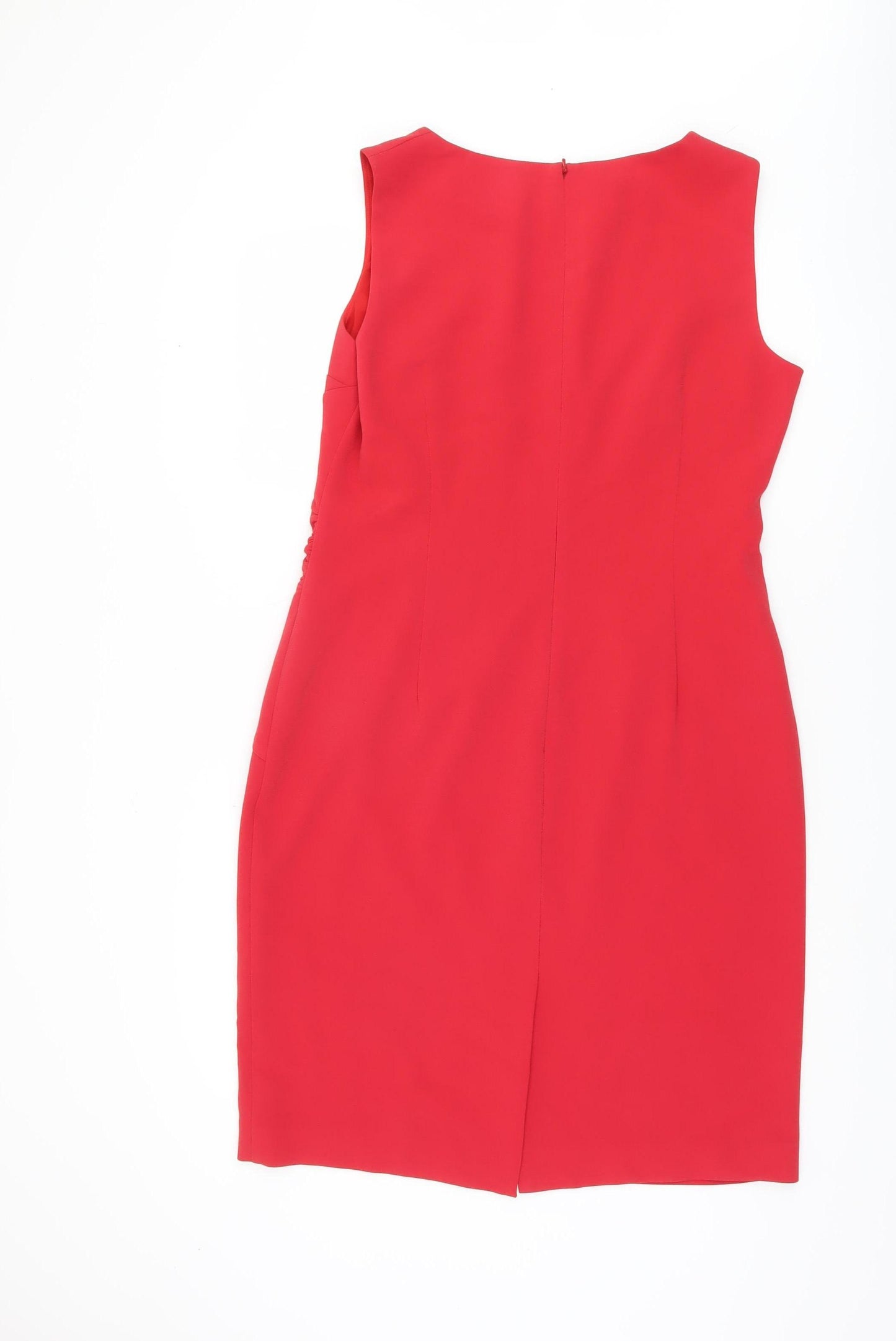 Hobbs Red Sleeveless Sheath Dress Size 14
