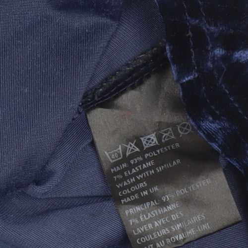 Pins and Needles Women's Blue Velvet Top XS