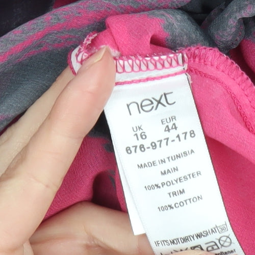 Next Women's Multicoloured Floral Blouse Size 16