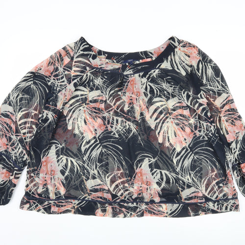 Next Womens Multicoloured Floral Tunic Blouse Size 14