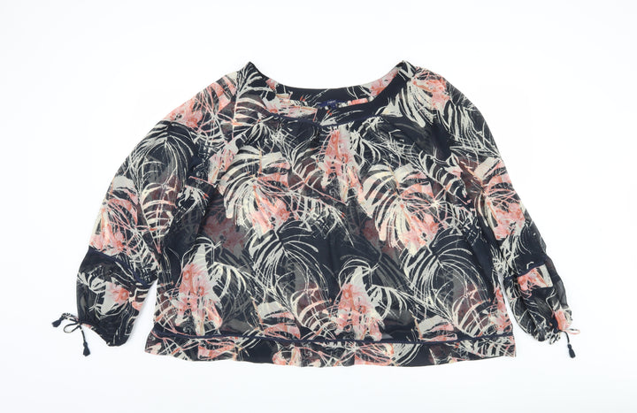 Next Womens Multicoloured Floral Tunic Blouse Size 14