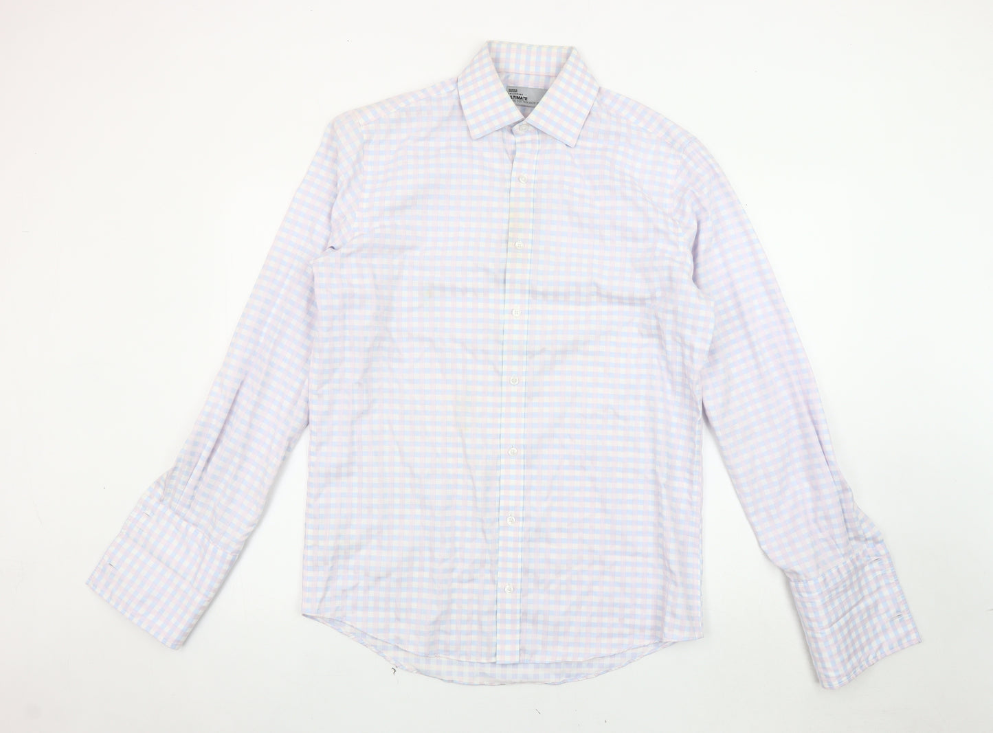 Marks and Spencer Men's Check Long Sleeve Shirt, 39