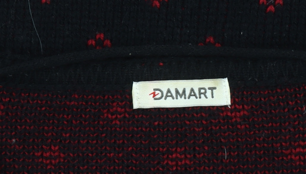 Damart Women's Black Floral Cardigan L