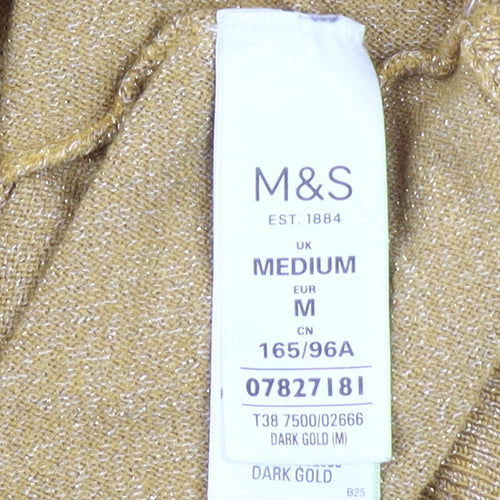 Marks and Spencer Womens Medium Gold Jumper