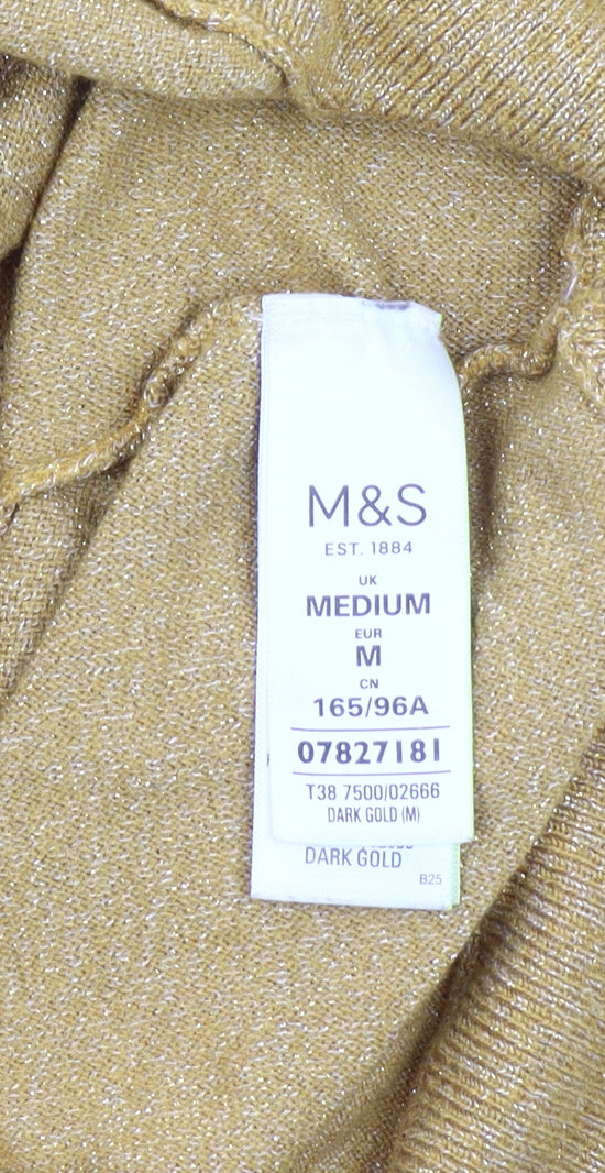 Marks and Spencer Womens Medium Gold Jumper