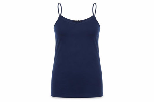 Front view of French Connection Women's Blue Camisole Tank, size 12