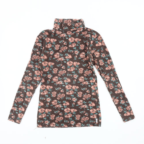 Dash Women's Multicoloured Floral Roll Neck Top