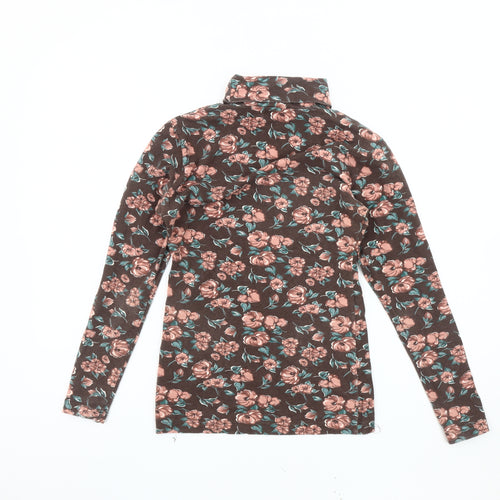 Dash Women's Multicoloured Floral Roll Neck Top