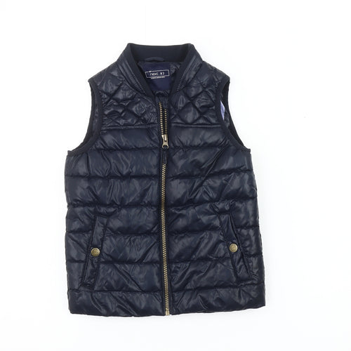 Next Boys Blue Puffer Jacket 4-5 Years - Quilted Sleeveless