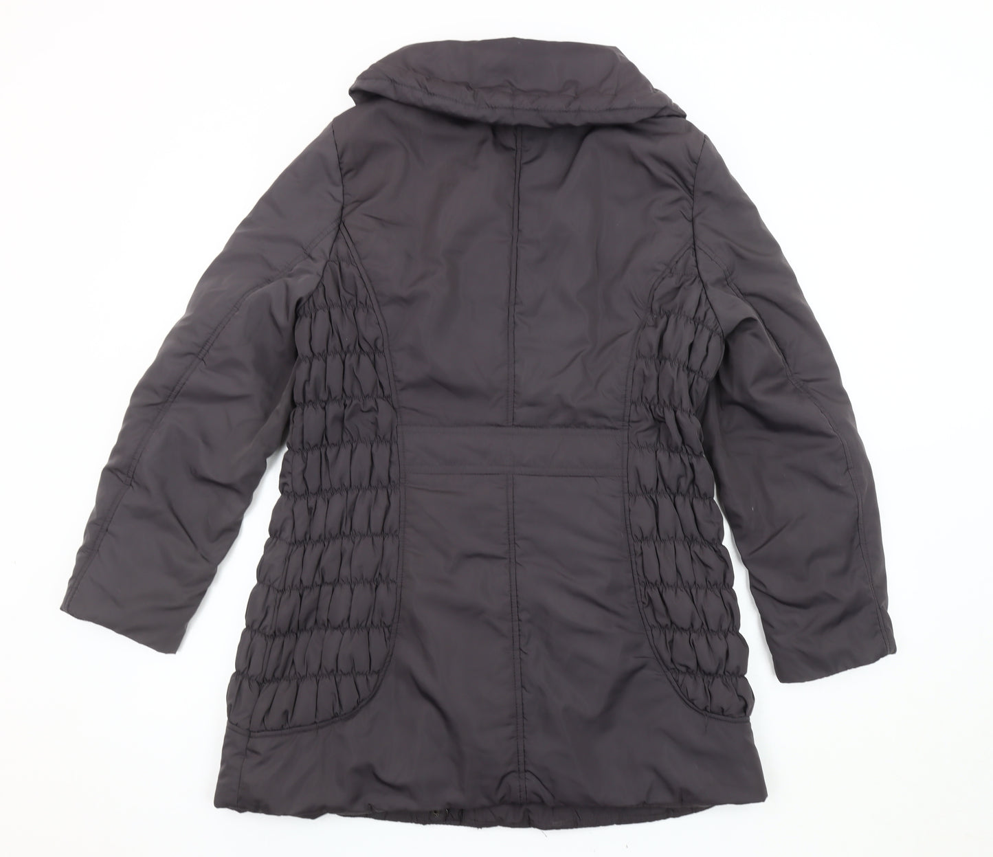 Bm Women's Grey Duffle Coat Size 12 Mid-Length Toggle