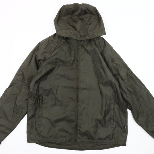 Outdoor Essentials Men's Green Rain Coat Jacket L