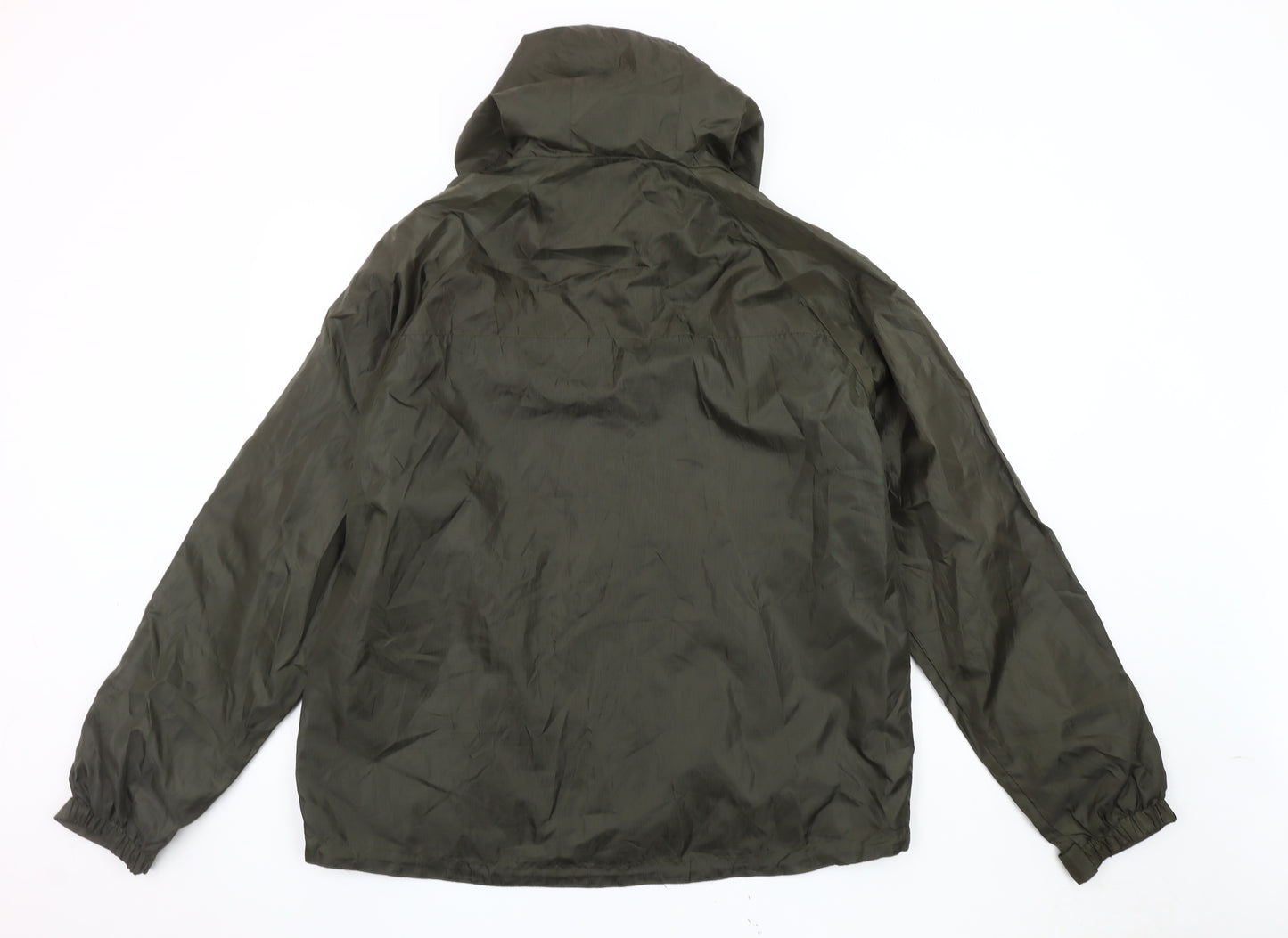 Outdoor Essentials Men's Green Rain Coat Jacket L
