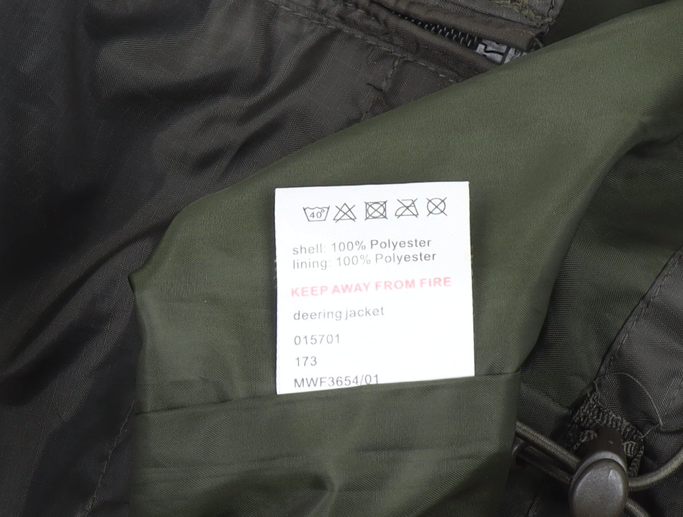 Outdoor Essentials Men's Green Rain Coat Jacket L