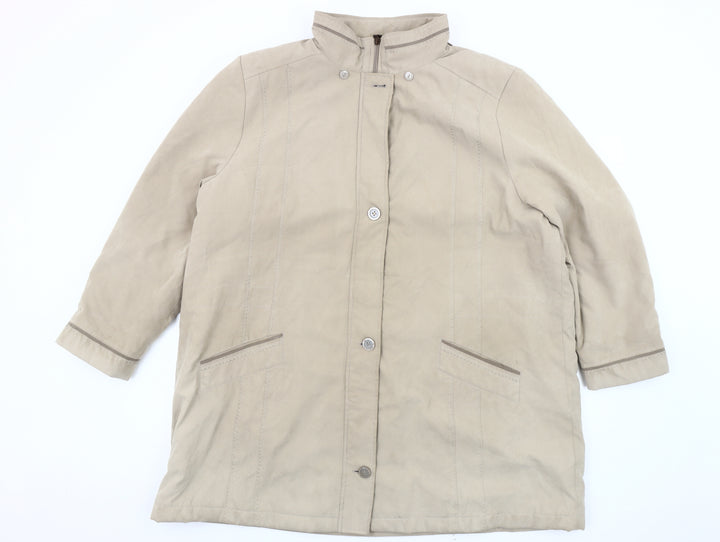 Bonmarché Women's Beige XL Overcoat - Casual & Classic