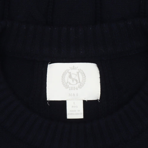 Marks and Spencer Men's Blue L Pullover Jumper