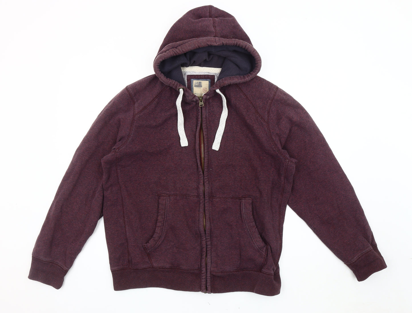 Marks and Spencer Men's Burgundy Hooded Jacket L