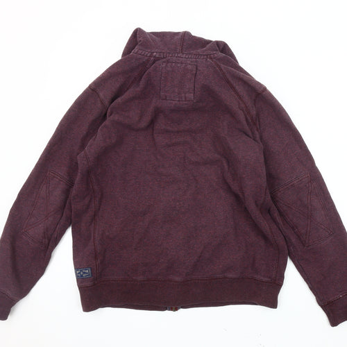 Marks and Spencer Men's Burgundy Hooded Jacket L