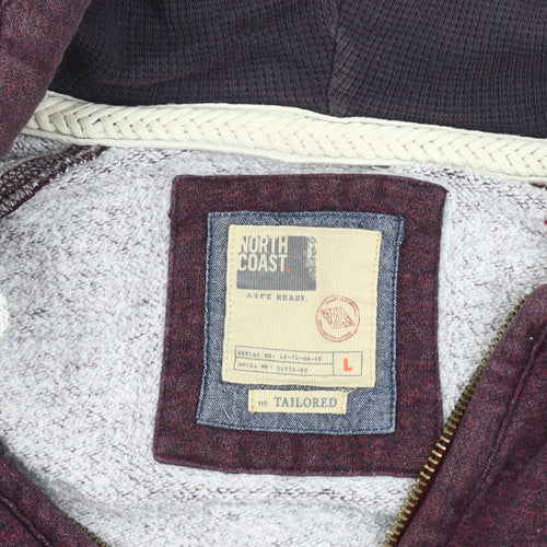 Marks and Spencer Men's Burgundy Hooded Jacket L