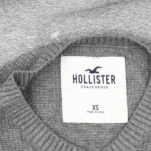 Hollister Men's Grey XS Pullover Jumper Crew Neck