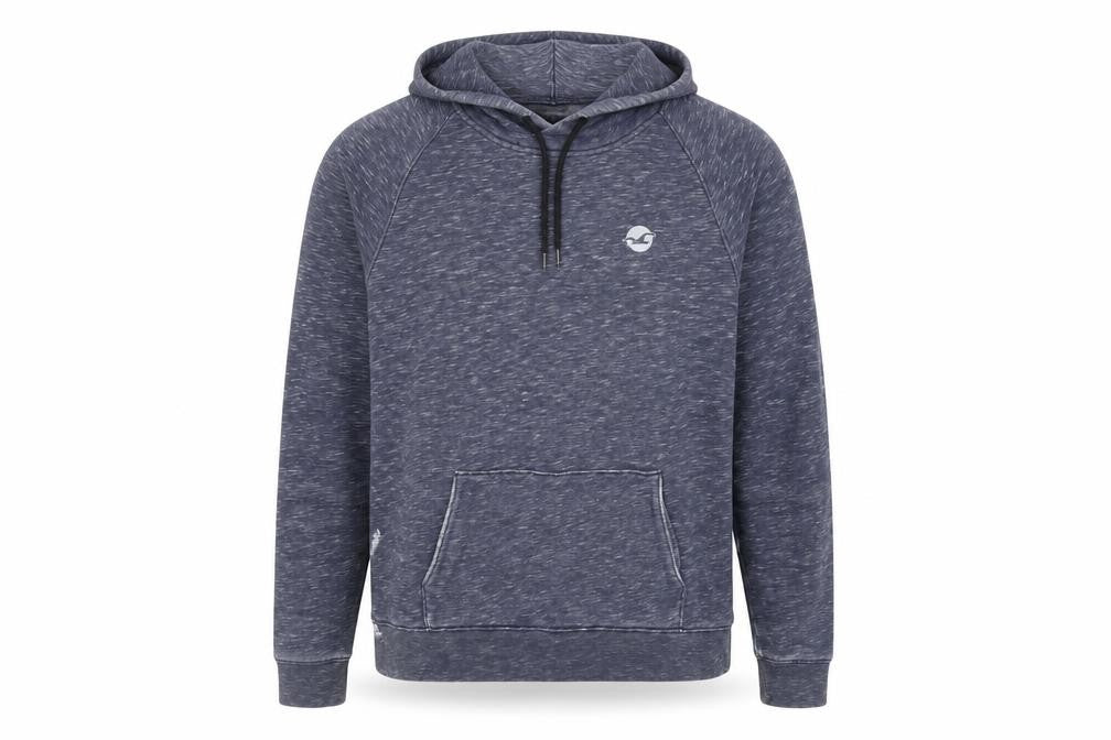 Front view of Hollister Men's Blue Pullover Hoodie L