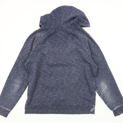 Hollister Men's Blue Pullover Hoodie L